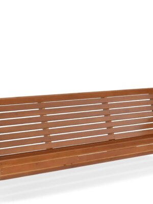 VINGLI 5 FT Wooden Porch Swing with Adjustable Chains, Ergonomic Design, 880 lbs Capacity, Durable Finish