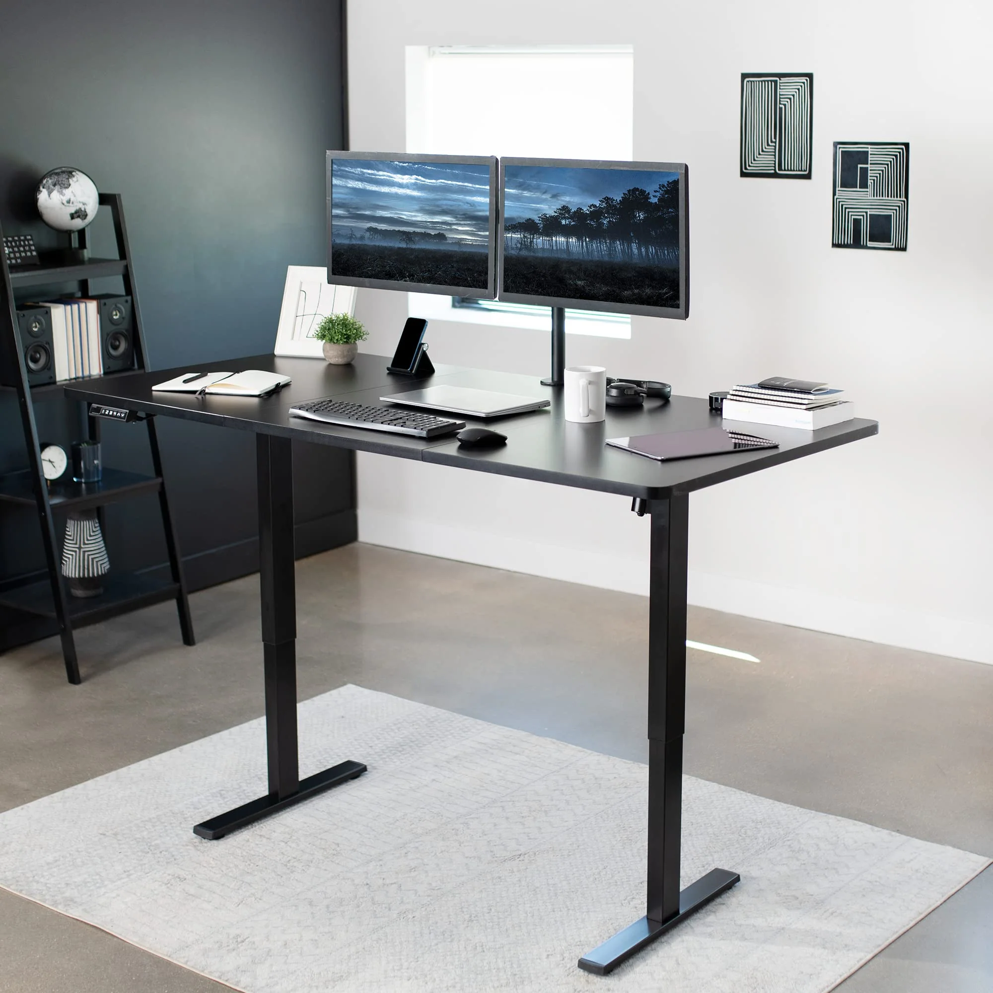 VIVO Electric Adjustable Standing Desk, 71"x30", Memory Settings, Height Adjustable 29.2"-48.4", Durable Steel Frame