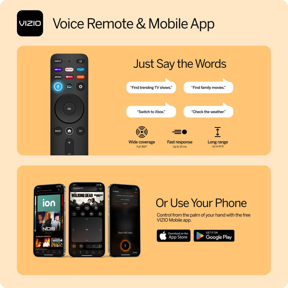 VIZIO 32" D-Series FHD LED Smart TV with Voice Remote & Gaming Features