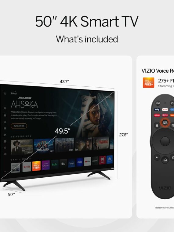 VIZIO 50" 4K HDR Smart LED TV with Dolby Vision, WiFi 6, Renewed Model V4K50M-08