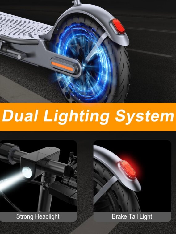 VOLPAM SP03 Folding Electric Scooter, 350W Motor, 19 MPH, 21-Mile Range, App Control, Solid Tires, UL2272 Certified
