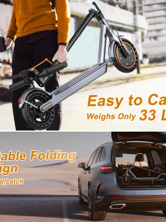 VOLPAM SP03 Folding Electric Scooter, 350W Motor, 19 MPH, 21-Mile Range, App Control, Solid Tires, UL2272 Certified