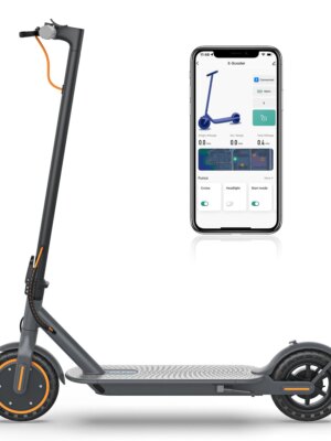 VOLPAM SP03 Folding Electric Scooter, 350W Motor, 19 MPH, 21-Mile Range, App Control, Solid Tires, UL2272 Certified
