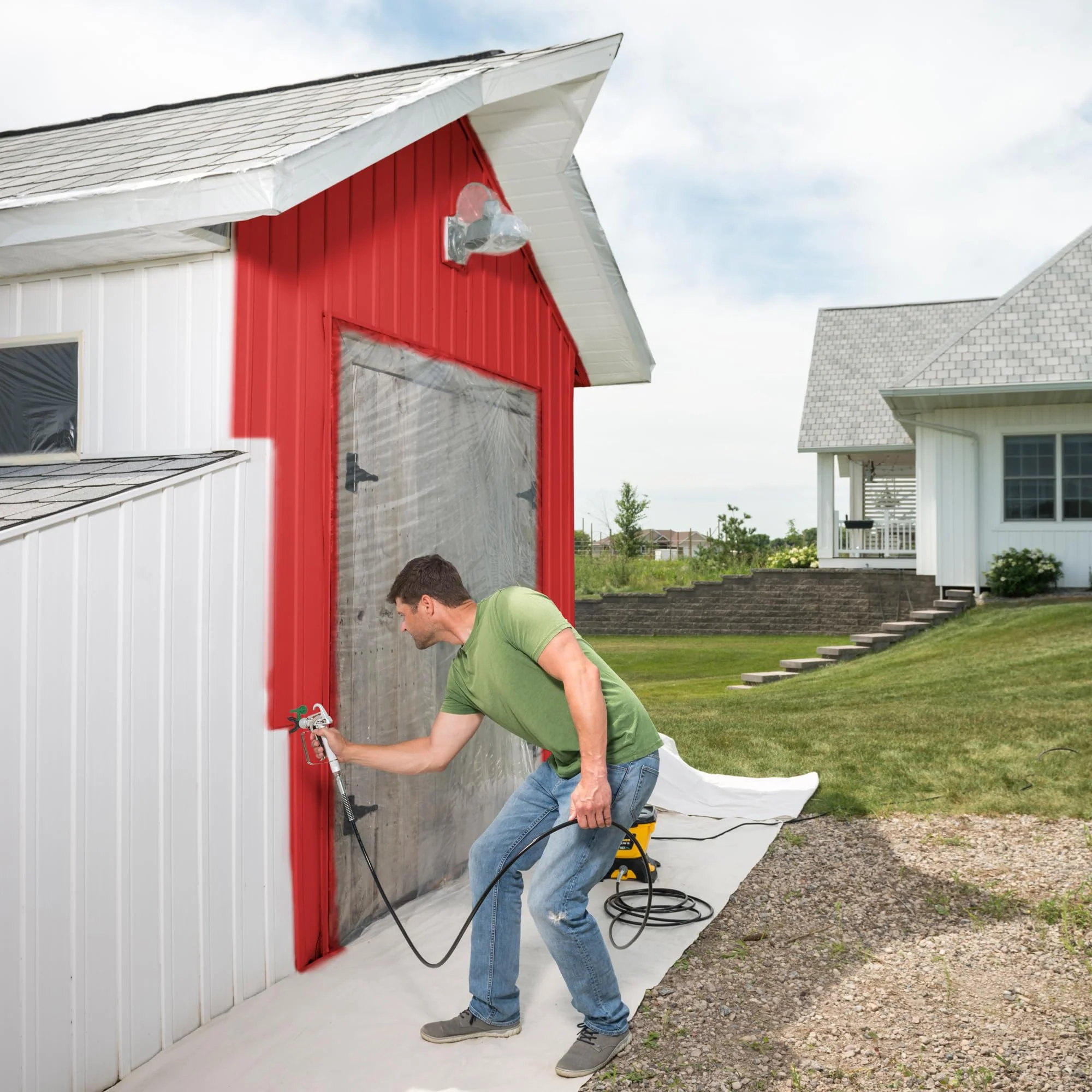 Wagner Control Pro 130 Paint Sprayer Kit, High Efficiency, 1.5-Gallon Hopper, 25 ft Hose, Includes Extension Wand & Spray Tips