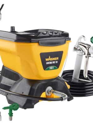Wagner Control Pro 130 Paint Sprayer Kit, High Efficiency, 1.5-Gallon Hopper, 25 ft Hose, Includes Extension Wand & Spray Tips