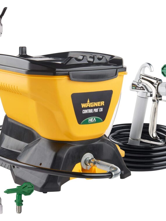 Wagner Control Pro 130 Paint Sprayer Kit, High Efficiency, 1.5-Gallon Hopper, 25 ft Hose, Includes Extension Wand & Spray Tips