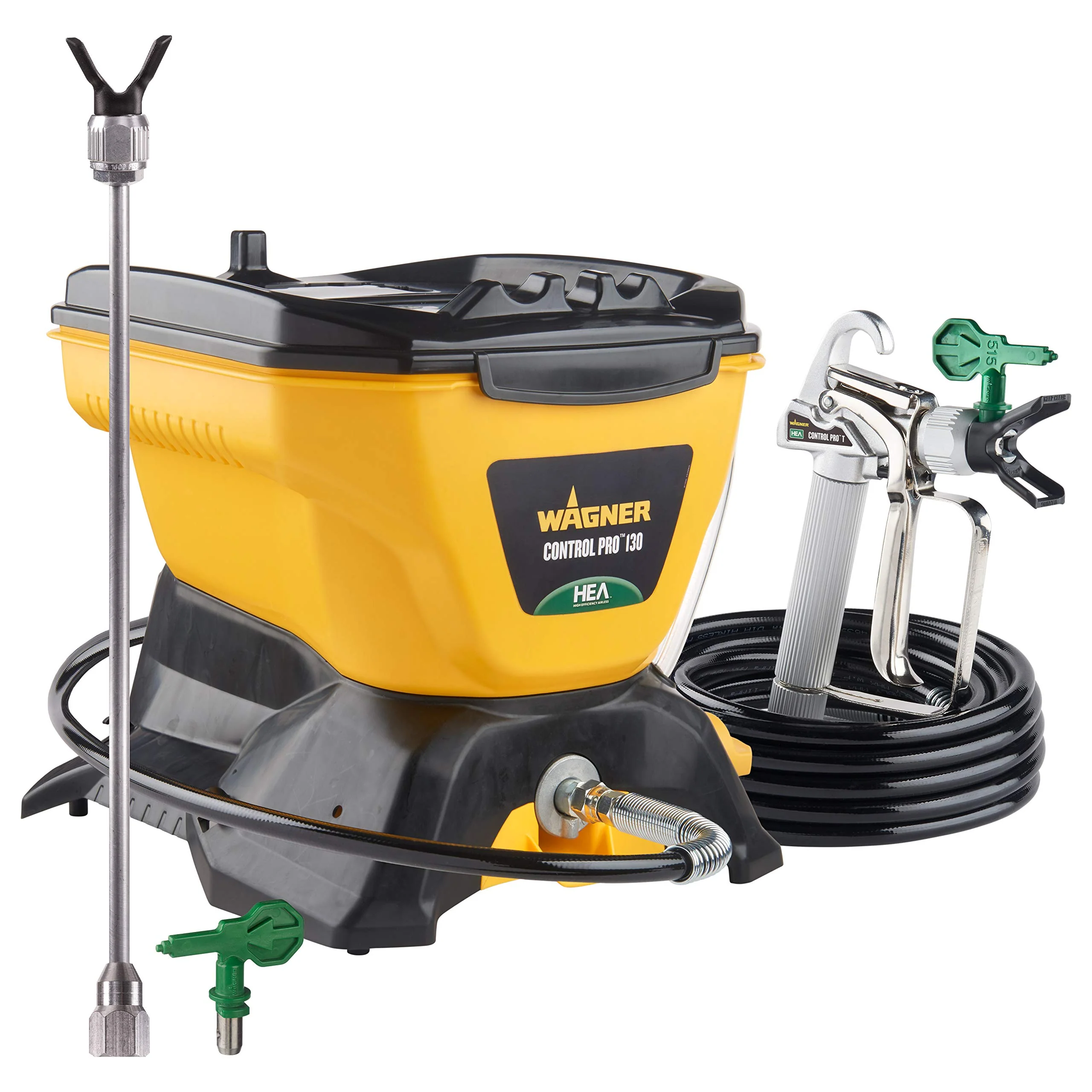 Wagner Control Pro 130 Paint Sprayer Kit, High Efficiency, 1.5-Gallon Hopper, 25 ft Hose, Includes Extension Wand & Spray Tips