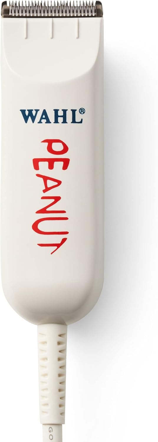 Wahl Professional Classic White Peanut Beard Trimmer & Hair Clipper Kit with 4 Guide Combs