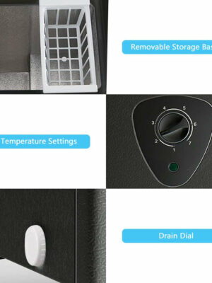 Wanai 3.5 Cu Ft Chest Freezer, Black, Energy-Efficient with Removable Basket and Adjustable Temp Control