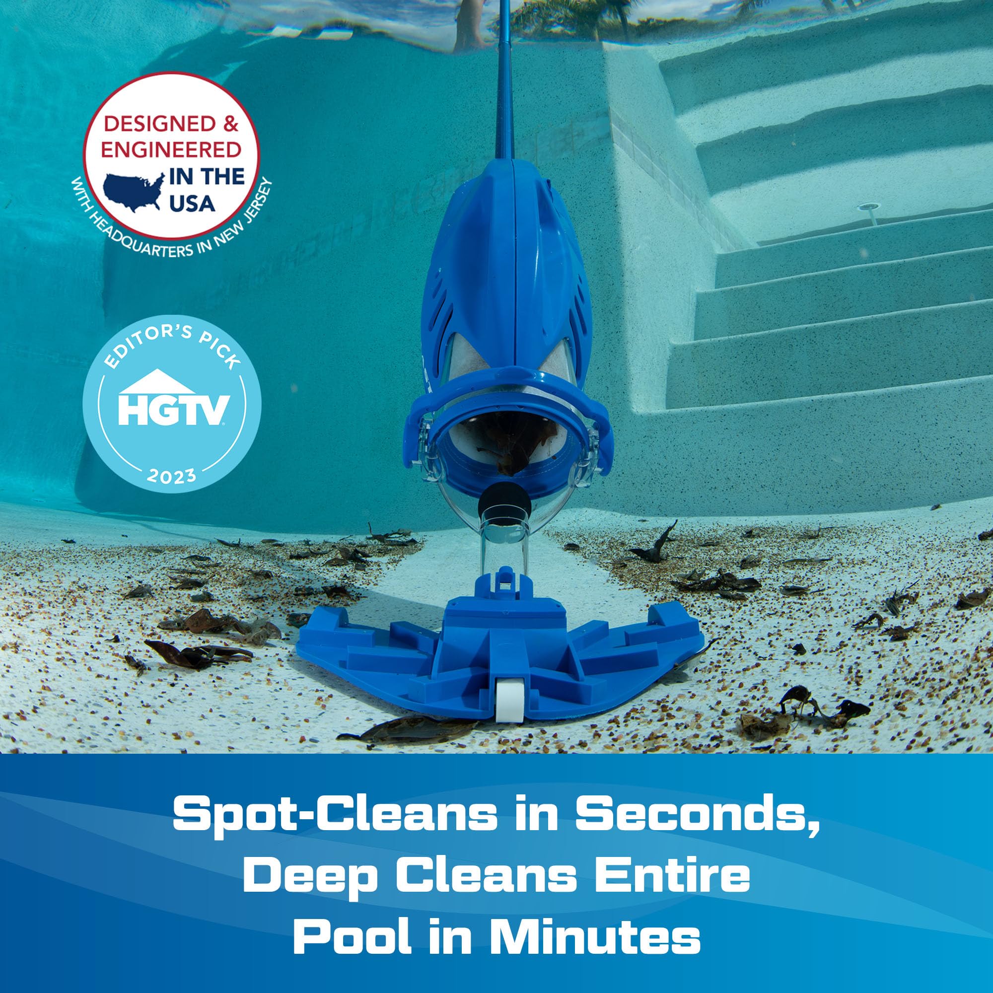 Water Tech Pool Blaster Max Li Cordless Pool Vacuum, Rechargeable, Powerful Suction, Large Debris Chamber, for In-ground & Above-ground Pools