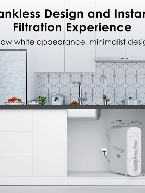 Waterdrop G3 Tankless Reverse Osmosis System, 8-Stage Filtration, NSF Certified, Smart Display Faucet, 600 GPD Capacity