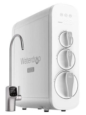 Waterdrop G3 Tankless Reverse Osmosis System, 8-Stage Filtration, NSF Certified, Smart Display Faucet, 600 GPD Capacity