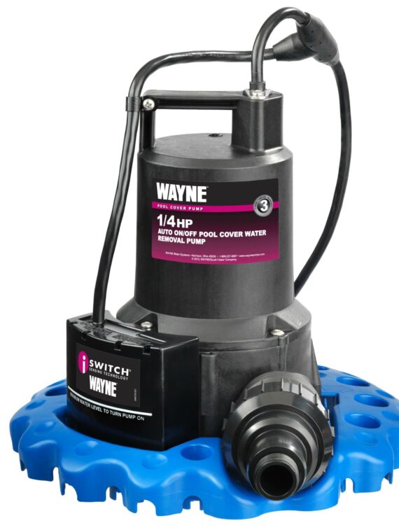 Wayne 1/4 HP Thermoplastic Pool Cover Pump with Auto On/Off & Freeze Protection