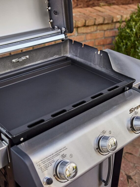 Weber Carbon Steel Rectangular Griddle, Rust-Resistant, Pre-Seasoned, Full Size