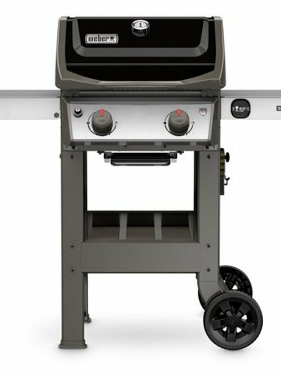 Weber Spirit II E-210 Propane Gas Grill, Black, 2 Burners, 450 sq in Cooking Area, GS4 System, 10-Year Warranty