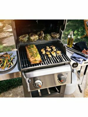 Weber Spirit II E-210 Propane Gas Grill, Black, 2 Burners, 450 sq in Cooking Area, GS4 System, 10-Year Warranty