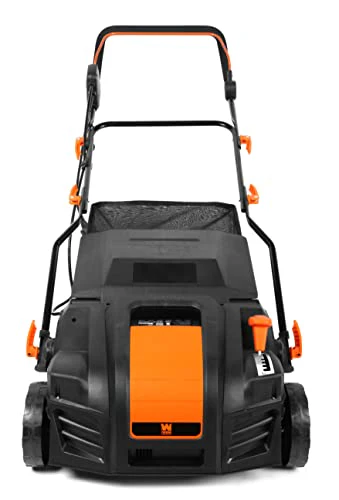 WEN Electric Dethatcher & Scarifier, 16-Inch, 15-Amp, 5-Position Height, 24 Steel Tines, 20-Blade Scarifying, with Collection Bag