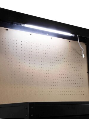 WEN WB4723T 48-Inch Workbench with Power Outlets, Light, and Storage Shelves for Woodworkers