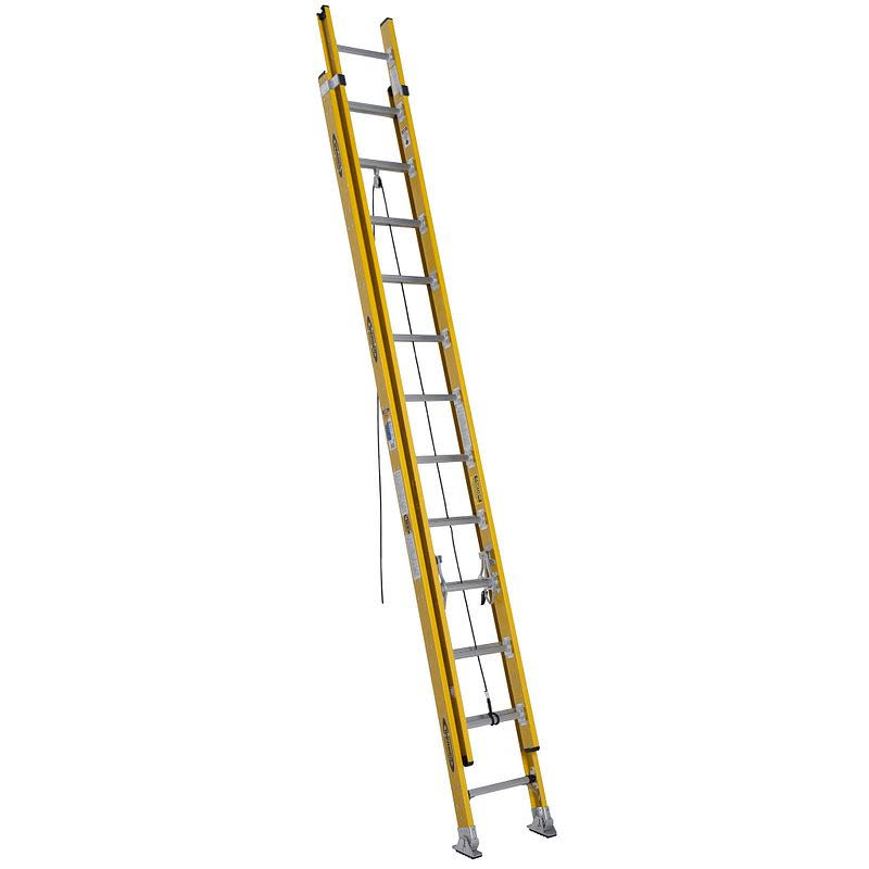 Werner 24-ft Fiberglass Extension Ladder, 375-lb Capacity, Type IAA, Model 7124-2