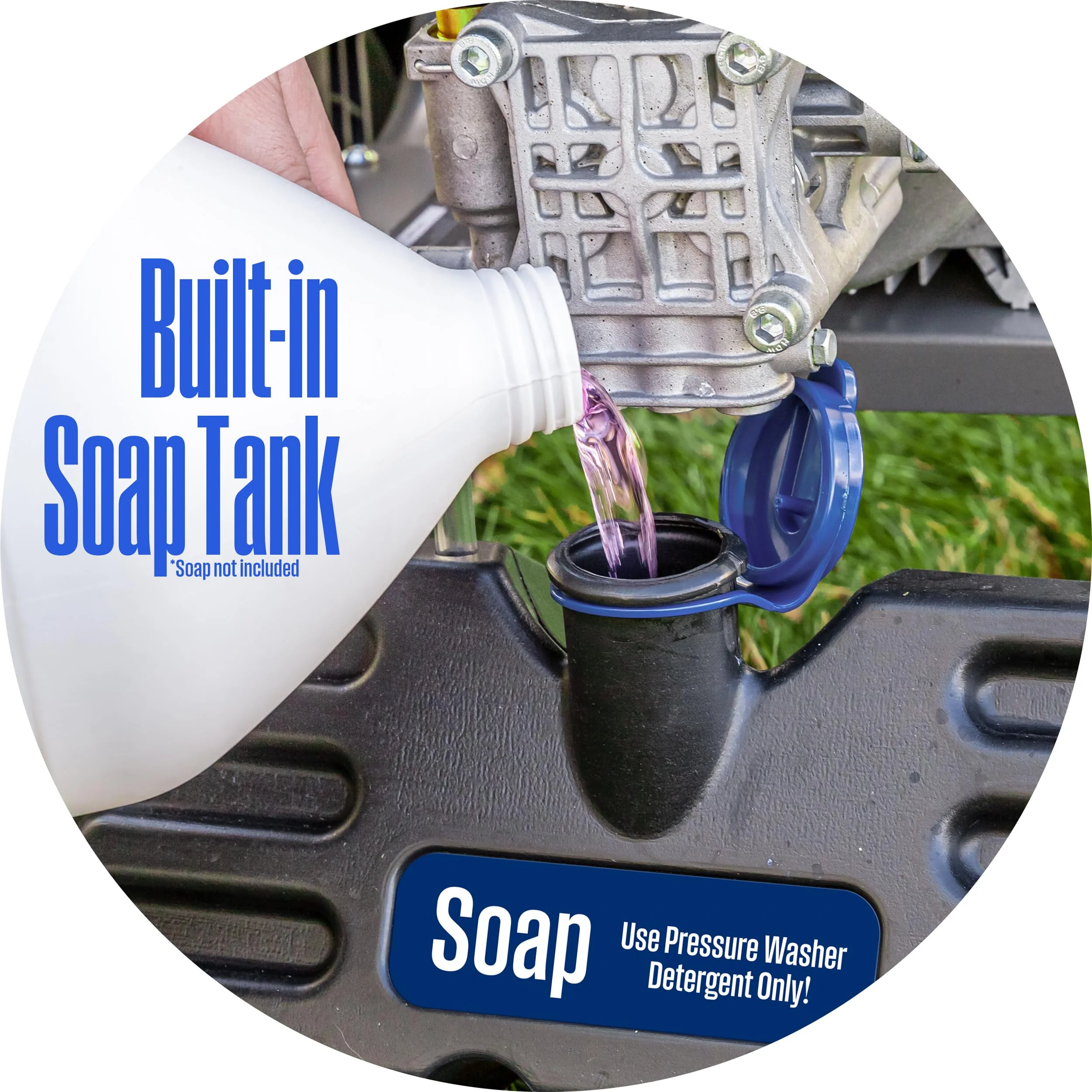 Westinghouse WPX3400 Gas Pressure Washer, 3400 PSI, 2.6 GPM, 212cc Engine, 25' Hose, 5 Nozzles