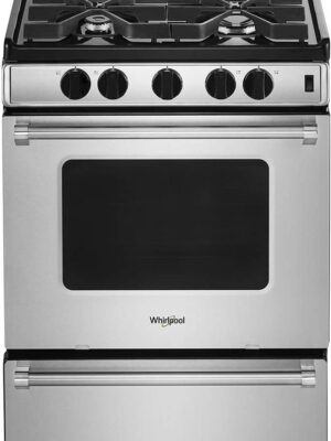 Whirlpool 24" Stainless Steel Freestanding Gas Range with Sealed Burners, ADA Compliant