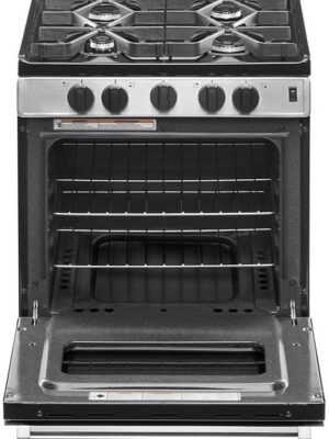 Whirlpool 24″ Stainless Steel Freestanding Gas Range with Sealed Burners, ADA Compliant