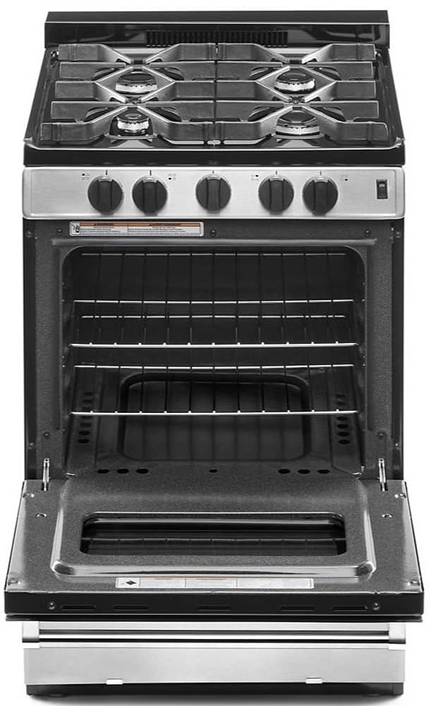 Whirlpool 24" Stainless Steel Freestanding Gas Range with Sealed Burners, ADA Compliant