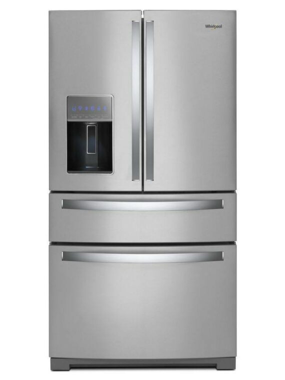 Whirlpool 36" 4-Door Refrigerator with Exterior Drawer, 26 Cu. Ft., Stainless Steel