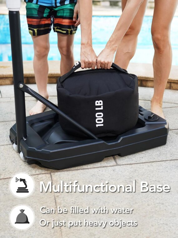 WIN.MAX Kids Basketball Hoop with 29" Adjustable Backboard for Indoor/Outdoor Play, Height 3.2-7.2 ft