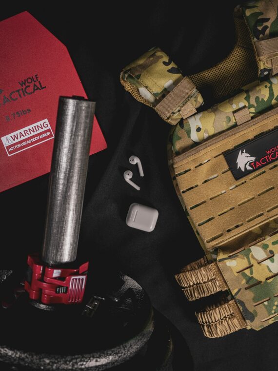 WOLF TACTICAL 8.75LB Weight Vest Plates Pair - Steel, Powder-Coated, Fits Most Vests