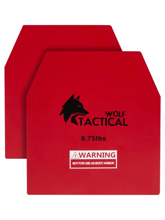 WOLF TACTICAL 8.75LB Weight Vest Plates Pair - Steel, Powder-Coated, Fits Most Vests