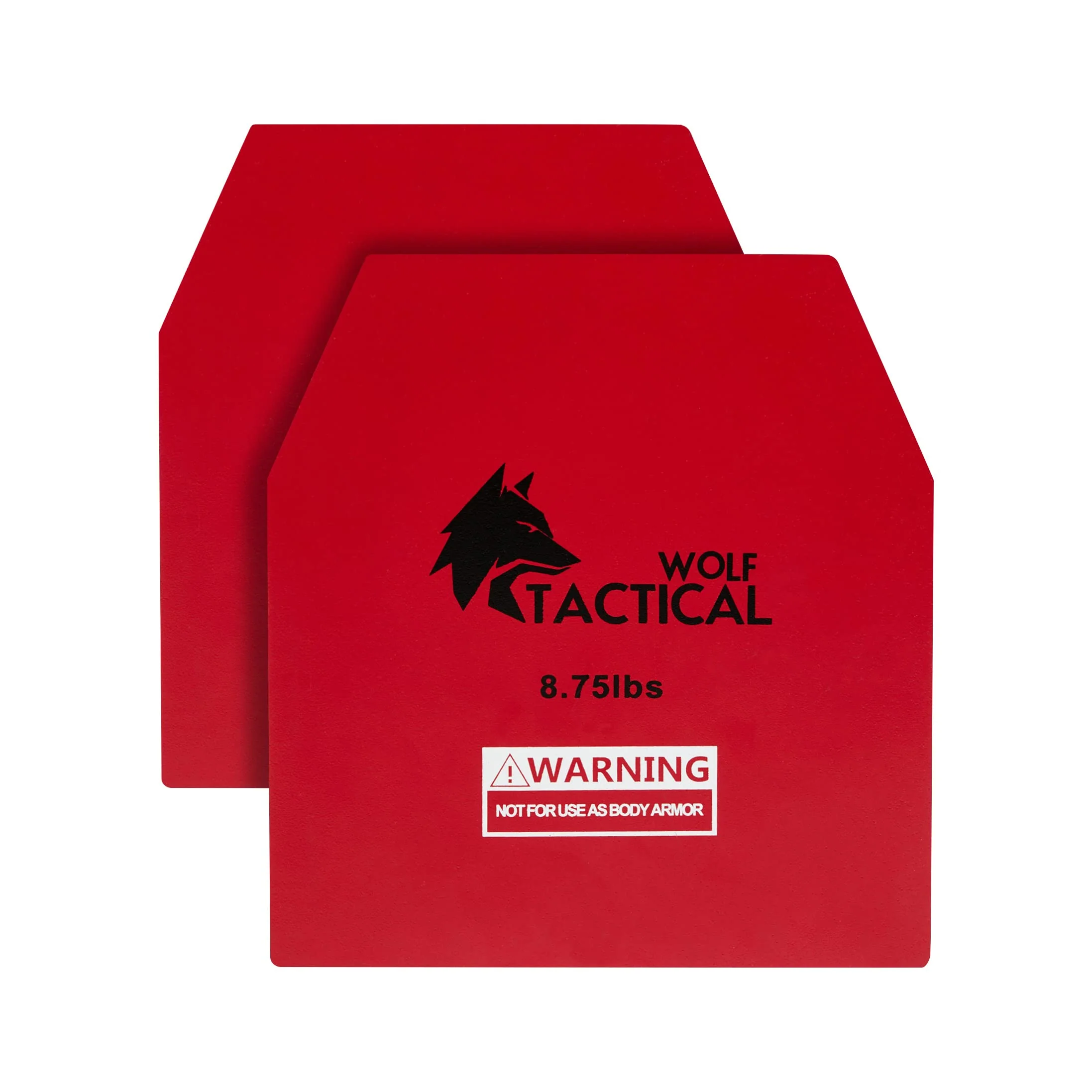 WOLF TACTICAL 8.75LB Weight Vest Plates Pair - Steel, Powder-Coated, Fits Most Vests