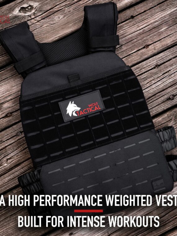 Wolf Tactical Adjustable Weighted Vest for Fitness Training, Breathable, Customizable, Heavy Duty, Fits XS-XL