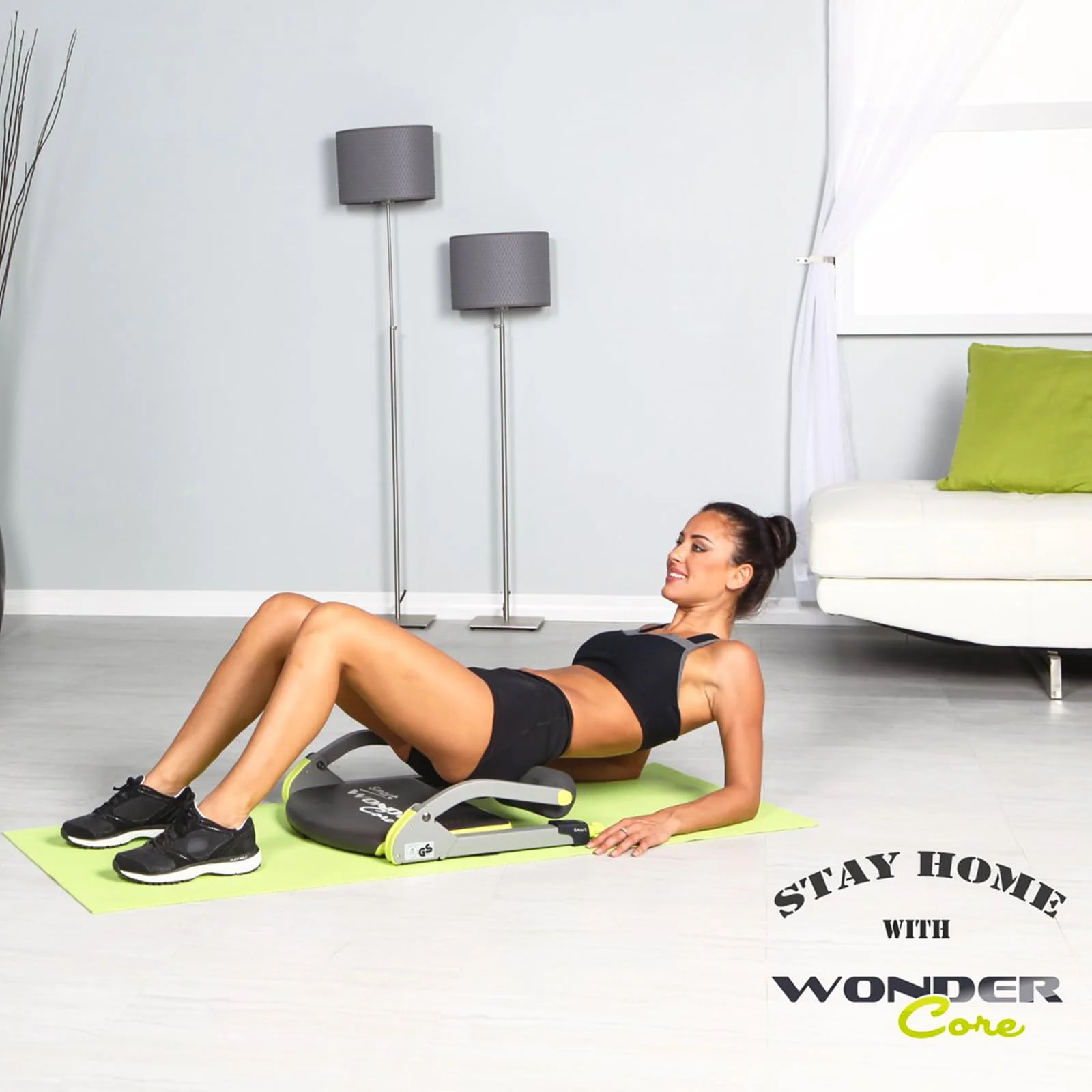 Wonder Core Smart Ab Workout Equipment - Adjustable Resistance, Total Body Fitness, Portable & Foldable Design