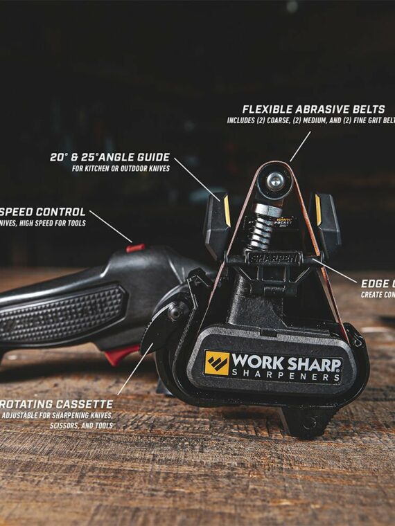 Work Sharp Mk.2 Knife & Tool Sharpener with Adjustable Angle Guide and Dual Speed Motor for All Blade Types