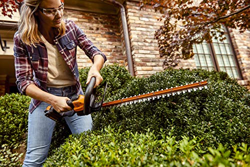 WORX 20V Cordless Hedge Trimmer, 22" Dual-Action Blades, Lightweight, PowerShare Compatible
