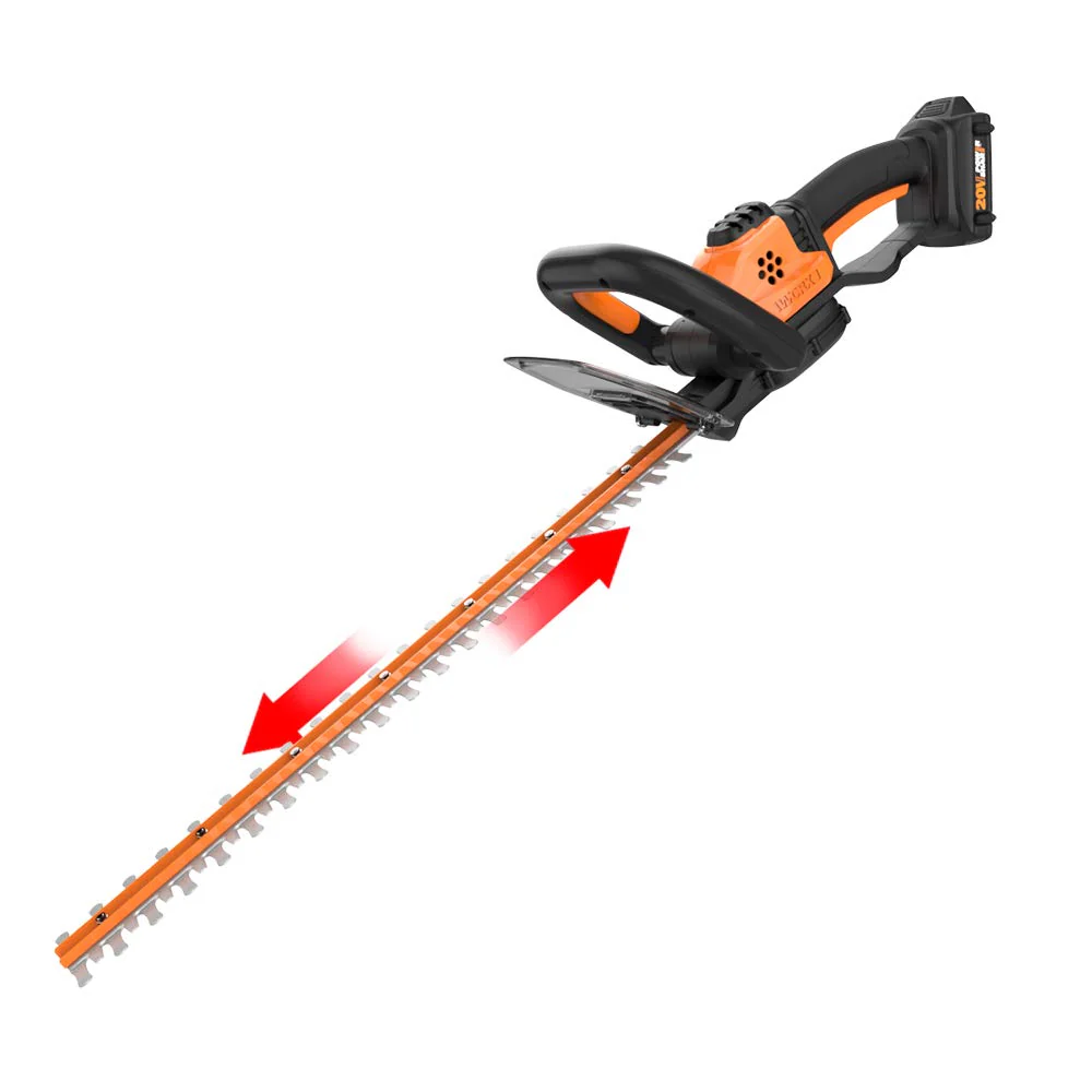 WORX 20V Cordless Hedge Trimmer, 22" Dual-Action Blades, Lightweight, PowerShare Compatible