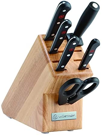 Wusthof Gourmet 7-Piece Knife Block Set, High Carbon Stainless Steel, German Made