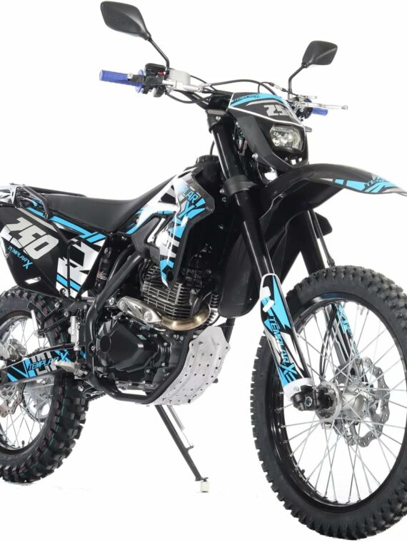 X-PRO Templar X 250cc Dirt Bike, Zongshen Engine, 6-Speed, LED Lights, Hydraulic Disc Brakes, 21"/18" Alloy Wheels