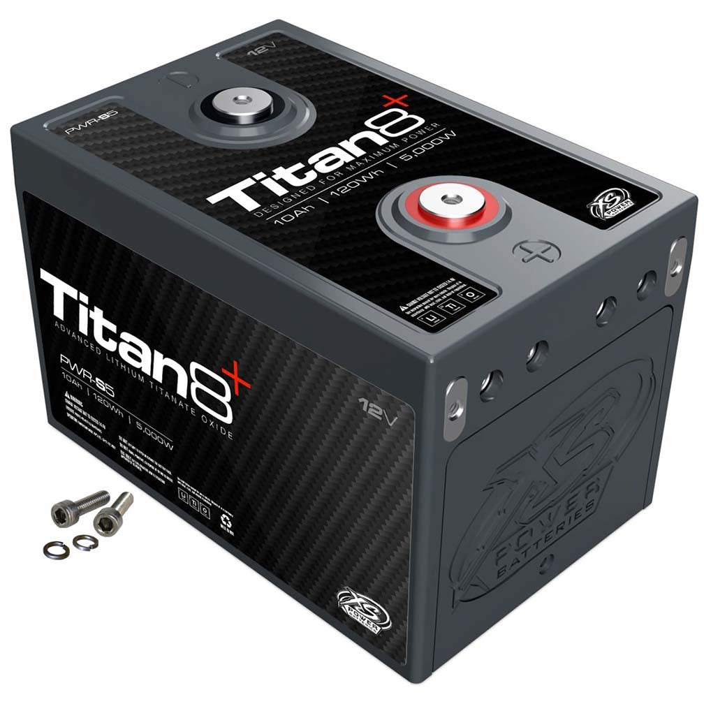 XS Power Titan 8 10Ah Lithium Battery, 1000 CA, 5000W, 12V, High Output, M6 Terminals