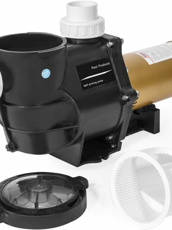 XtremepowerUS 2HP Variable Speed In-Ground Pool Pump, High Flow, 230V, Black, Corrosion-Proof, UL Certified