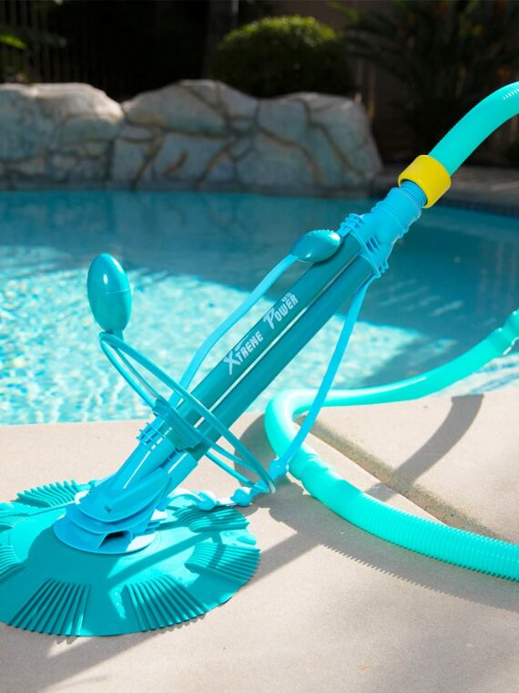 XtremepowerUS Automatic Suction Pool Cleaner with 10 Hoses, Eco-Friendly, Self-Navigating for 30' Pools