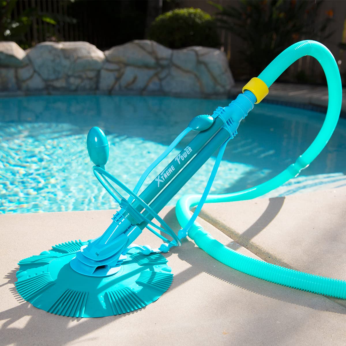 XtremepowerUS Automatic Suction Pool Cleaner with 10 Hoses, Eco-Friendly, Self-Navigating for 30' Pools