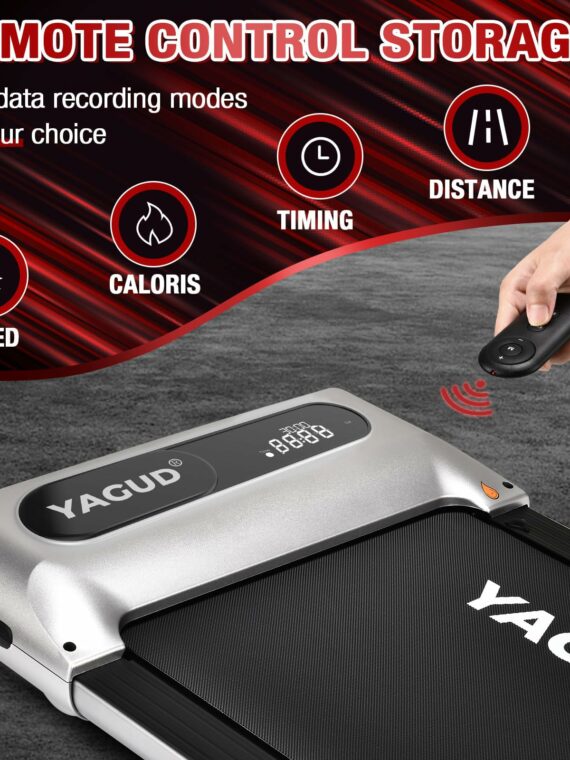 Yagud 2 in 1 Under Desk Treadmill, 2.5HP Motor, LED Display, Non-Slip Belt, Home & Office Fitness