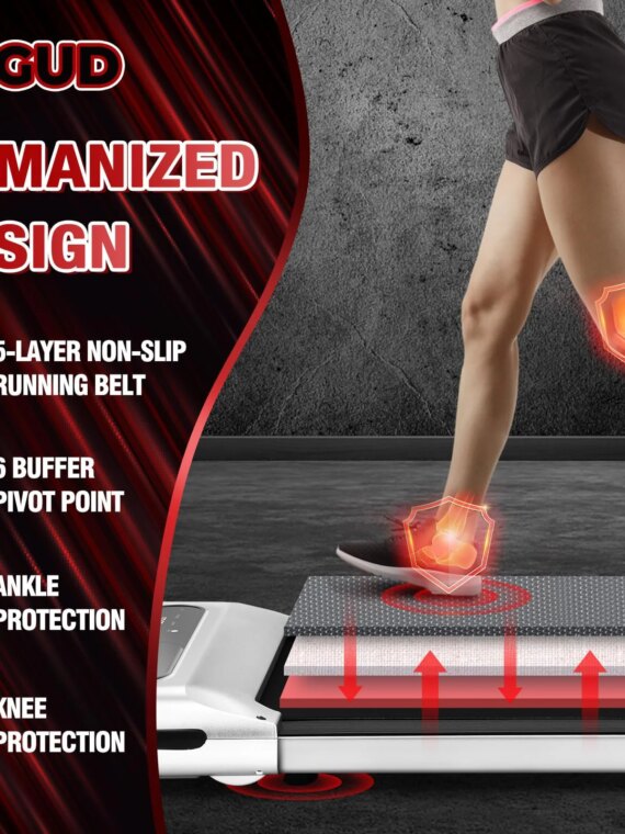 Yagud 2 in 1 Under Desk Treadmill, 2.5HP Motor, LED Display, Non-Slip Belt, Home & Office Fitness