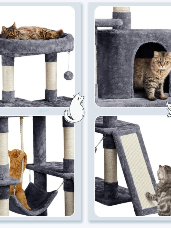 Yaheetech Large Multi-Level Cat Tree, 63 Inches Tall