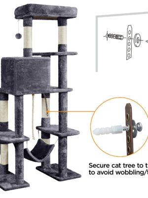 Yaheetech Large Multi-Level Cat Tree, 63 Inches Tall