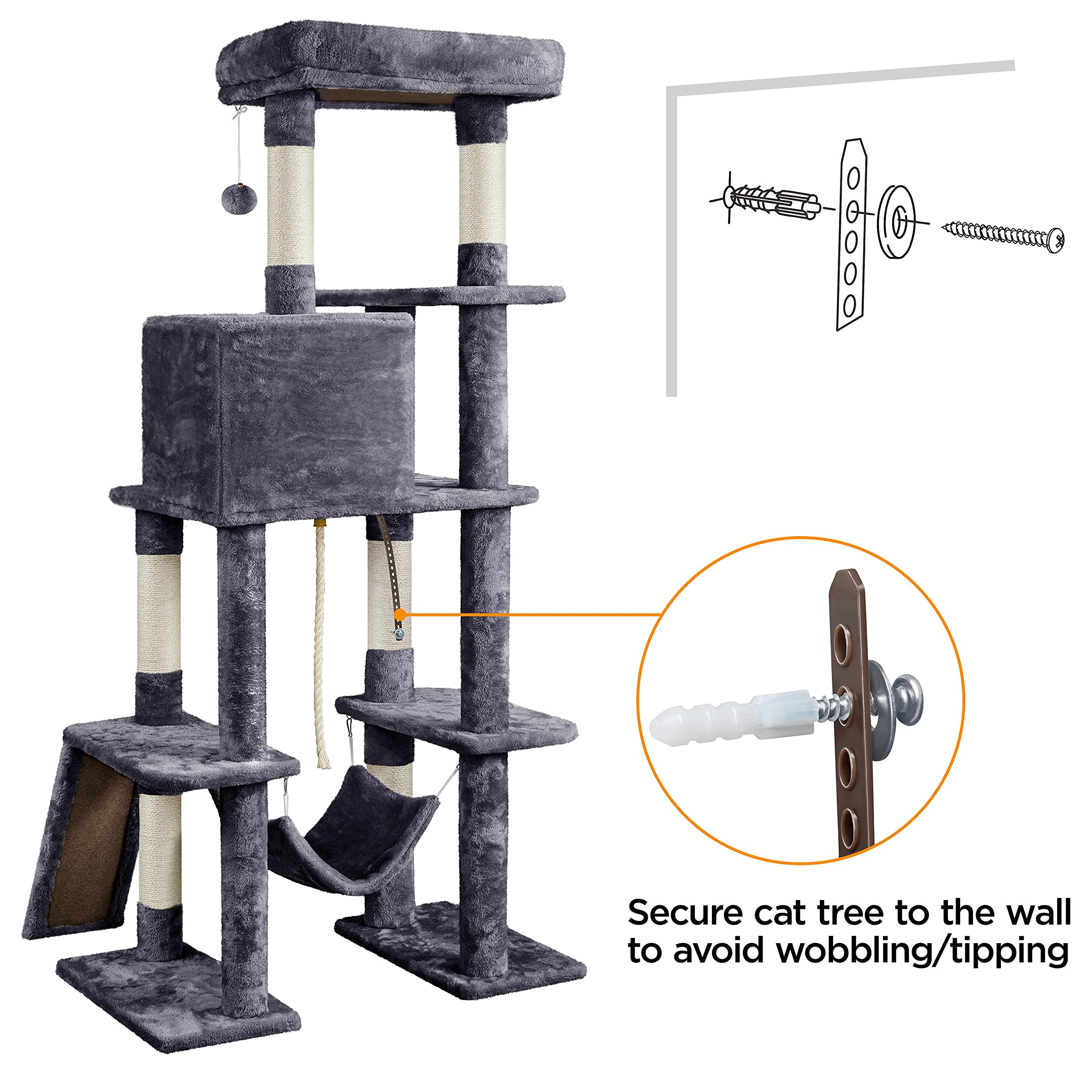 Yaheetech Large Multi-Level Cat Tree, 63 Inches Tall