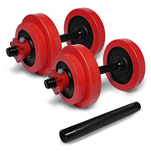 Yes4All Adjustable Dumbbells Set 60 lbs with Cast Iron Plates & Chrome Handles for Strength Training