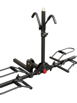 Young 2-Bike Rack Hitch Mount Platform, 200 lb Capacity, Foldable, Fits 2" Receiver, Secure & Adjustable, for Road & Mountain Bikes